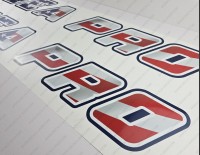 Sea Pro Boat Logo USA Flag Decals 42" x 5.8" 2pcs.